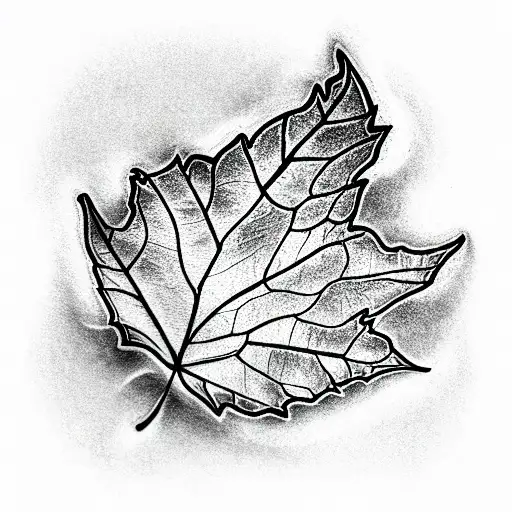 Leaf tattoo design idea
