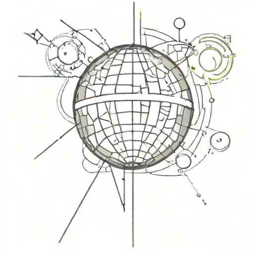 disco ball made tattoo design idea