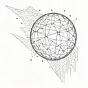 disco ball made tattoo design idea