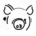 cartoon pig tattoo design idea