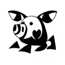 cartoon pig tattoo design idea