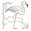 Flamingo tattoo design idea