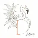 Flamingo tattoo design idea