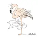 Flamingo tattoo design idea