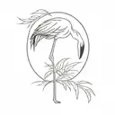 Flamingo tattoo design idea