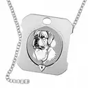 dog tag locket with meral chain with number 151580Z tattoo design idea