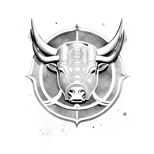  zodiac bull tattoo design idea