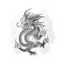 simple Dragon tattoo design idea