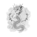 simple Dragon tattoo design idea