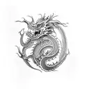 simple Dragon tattoo design idea
