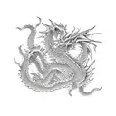 simple Dragon tattoo design idea