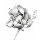 violets tattoo design idea