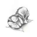 violets tattoo design idea