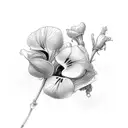 violets tattoo design idea
