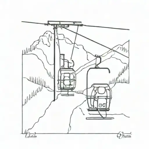 Smugglers' Notch Double Chairlift   tattoo design idea
