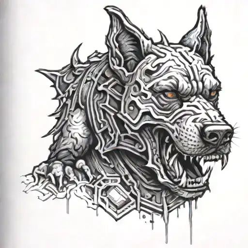 hell hound dog from call of duty black ops 2 tattoo design idea