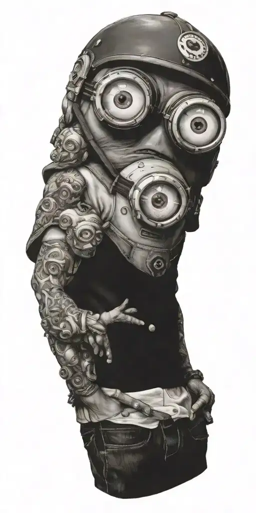 minions orgy tattoo design idea