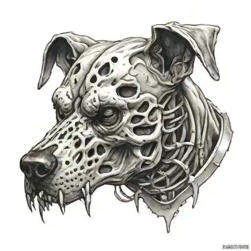 hell hound skull head dog from call of duty black ops 2 tattoo design idea