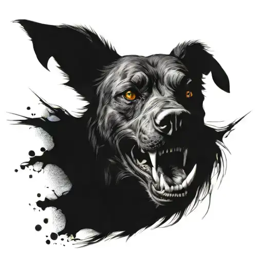 dogs hell hound from black ops 2 tattoo design idea