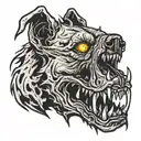 zombie dogs hell hound from black ops 2 bone nose tattoo design idea