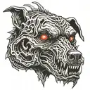 zombie dogs hell hound from black ops 2 bone nose tattoo design idea