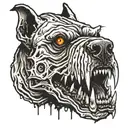 zombie dogs hell hound from black ops 2 bone nose tattoo design idea