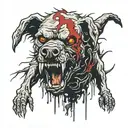 zombie dogs hell hound from black ops 2 tattoo design idea
