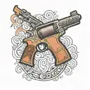 y2k gun tattoo design idea