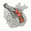 y2k gun tattoo design idea