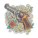 y2k gun tattoo design idea