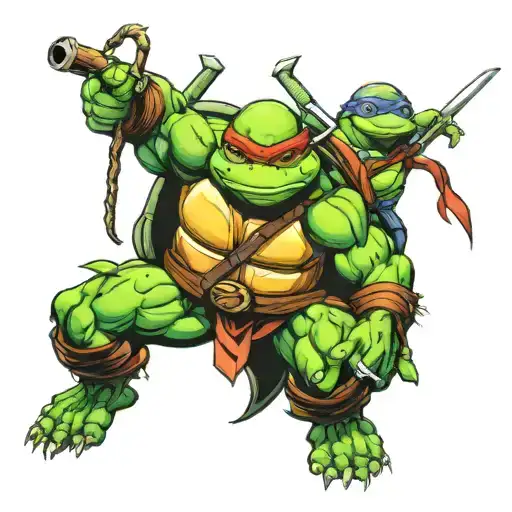 teenage mutant ninja turtles tattoo design idea