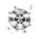 captain america shield tattoo design idea