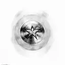 captain america shield tattoo design idea