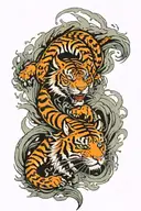 dragon and tiger tattoo design idea