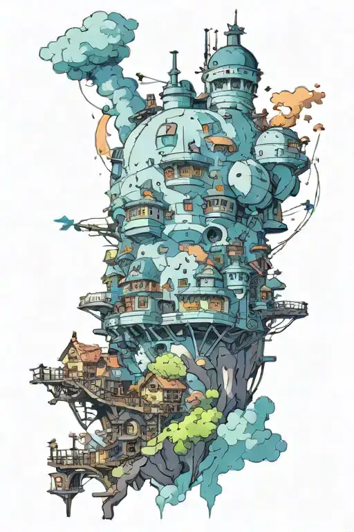 Howl's Moving Castle tattoo design idea