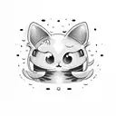 Guppy the Cat (from The Binding of Isaac) tattoo design idea