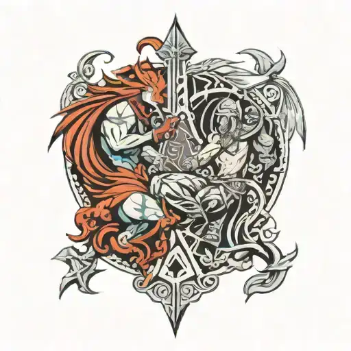 Greak Vs Norse Mythology Tattoo tattoo design idea