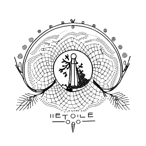 A dotwork tattoo of a family tree with each branch representing a different intelligence agency tattoo design idea