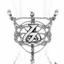 ankle bracelet with charms containing the letter z,w,r,and s tattoo design idea