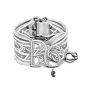 ankle bracelet with charms containing the letter z,w,r,and s tattoo design idea