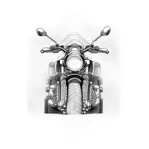 motorbike tattoo design idea