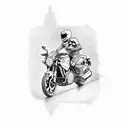 motorbike tattoo design idea