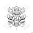 3D hexagonal tattoos tattoo design idea