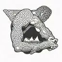 Medium triceps tattoo design idea