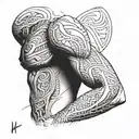 Medium triceps tattoo design idea