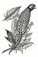pheasant feather tattoo design idea