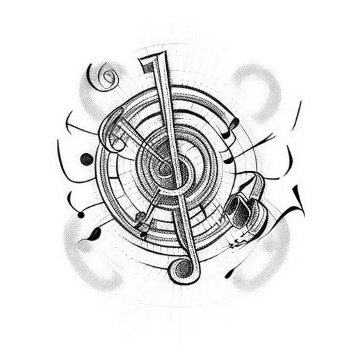 music note mi tattoo design idea