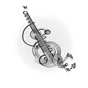 music note mi tattoo design idea