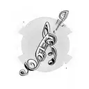 music note mi tattoo design idea