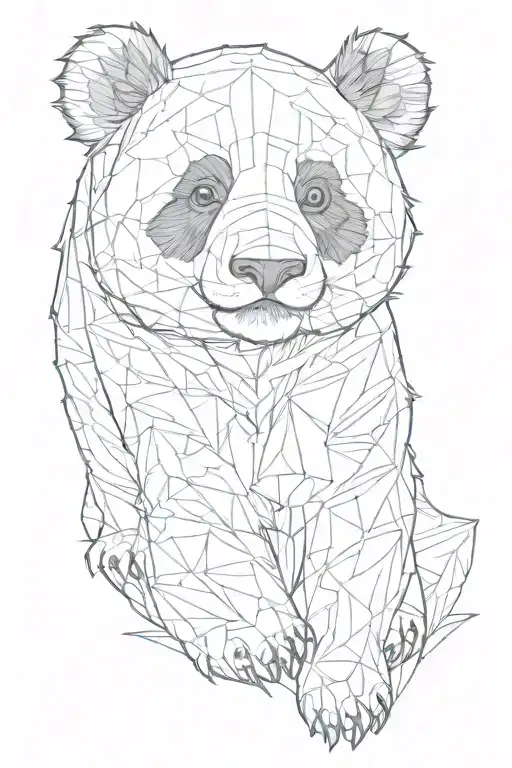 panda bear tattoo design idea